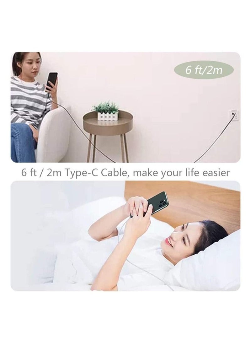 USB Type-C Cable 2pack 6ft Fast Charging 5A Quick Charger Cord, Type C to A Cable 6 Foot Compatible Samsung Galaxy S10 S9 S8 Plus, Braided Fast Charging Cable for Note 10 9 8 - Image 5