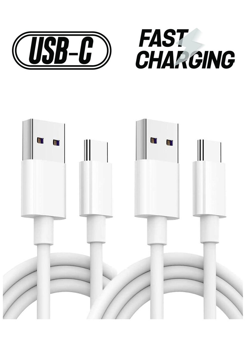 USB Type-C Cable 2pack 6ft Fast Charging 5A Quick Charger Cord, Type C to A Cable 6 Foot Compatible Samsung Galaxy S10 S9 S8 Plus, Braided Fast Charging Cable for Note 10 9 8 - Image 1