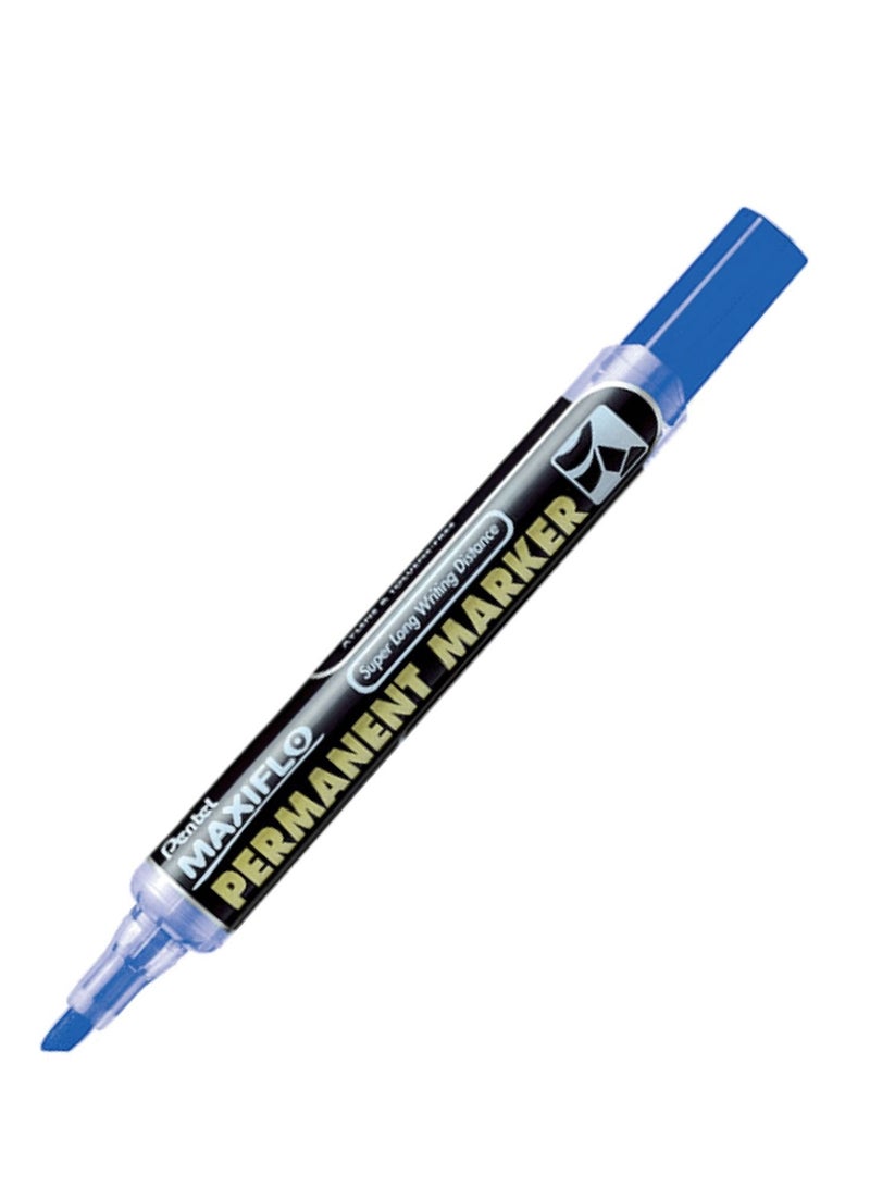 Pentel 12-Piece Permanent Marker Chisel Tip Blue Ink - Image 2