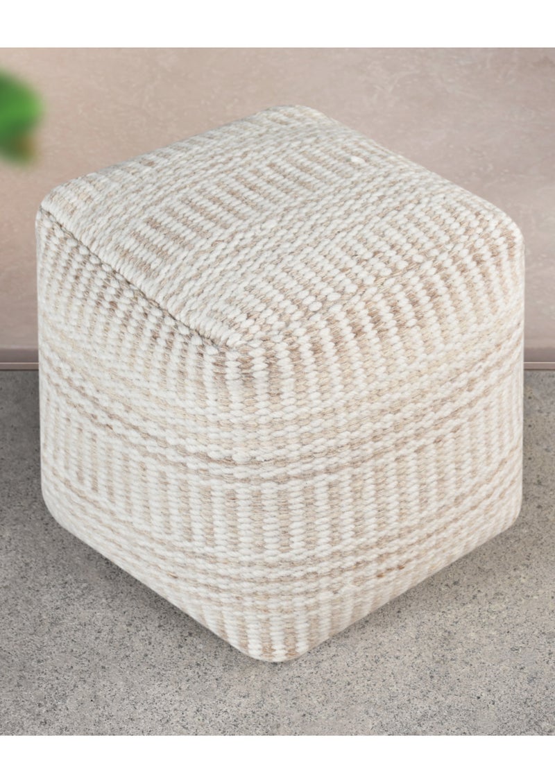 لوفت تينغالبا، بوف مربع، 40×40×40 سم، قماش، عاجي - Image 2