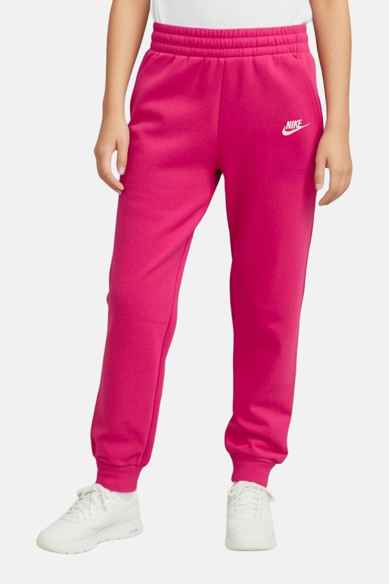 Nike Kids Girl Embroidered Logo Outdoor Sweatpants, Pink - Image 1