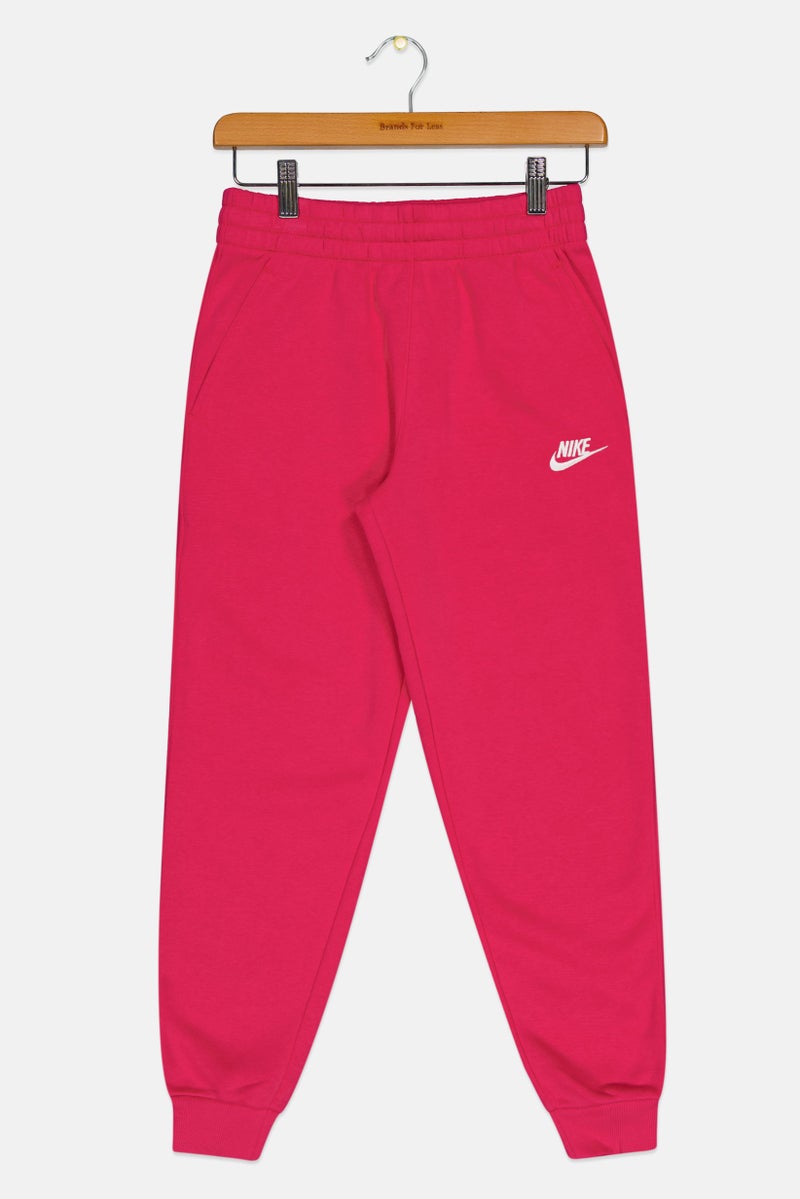 Nike Kids Girl Embroidered Logo Outdoor Sweatpants, Pink - Image 2