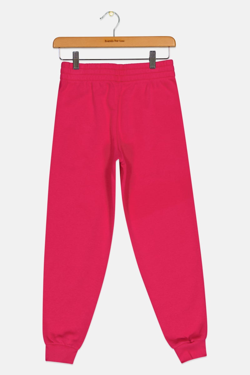 Nike Kids Girl Embroidered Logo Outdoor Sweatpants, Pink - Image 3