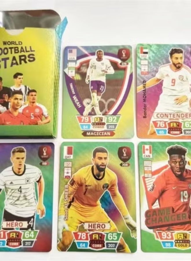 Beauenty Football Star Cards Premier League Star Star Gold Foil Cards 55 English Gold, Silver And Black Colorful Cards Collection Card Book - Image 4