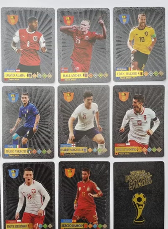 Beauenty Football Star Cards Premier League Star Star Gold Foil Cards 55 English Gold, Silver And Black Colorful Cards Collection Card Book - Image 5