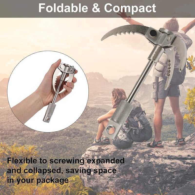 Ruipoo Grappling Hook Folding Claw Multifunctional Stainless Steel Hook for Outdoor Camping Hiking Tree Rock Mountain Climbing - Image 5