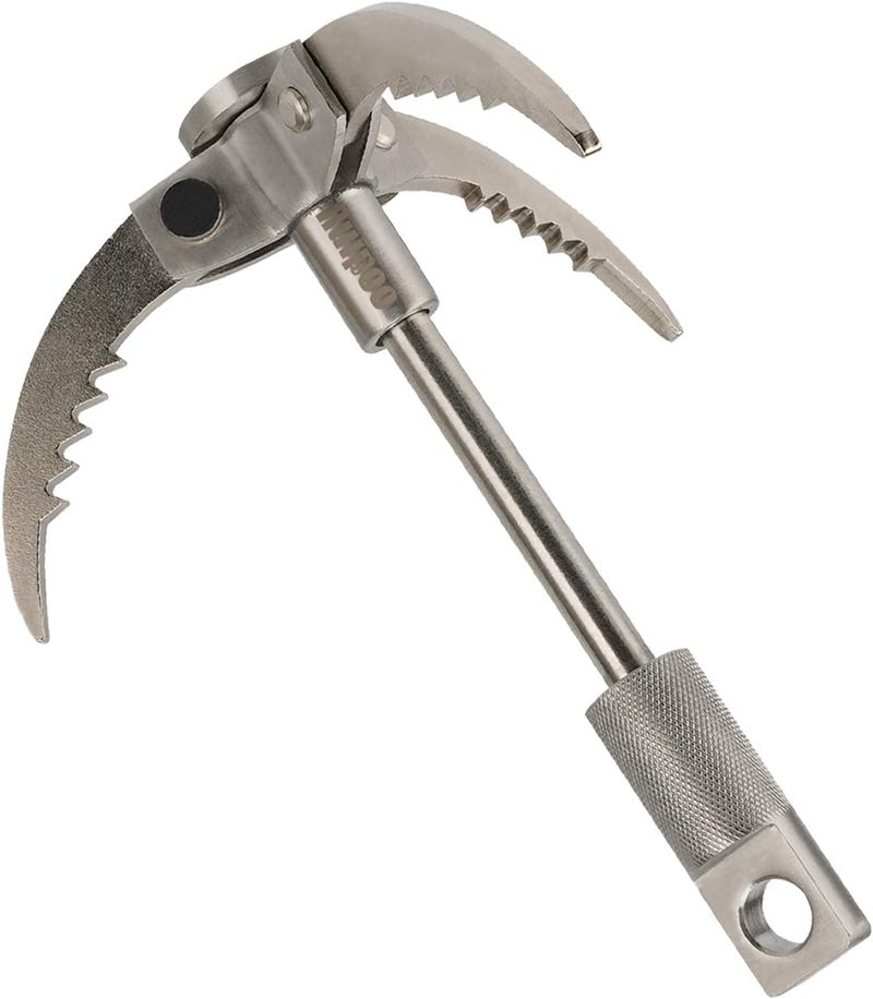 Ruipoo Grappling Hook Folding Claw Multifunctional Stainless Steel Hook for Outdoor Camping Hiking Tree Rock Mountain Climbing - Image 1