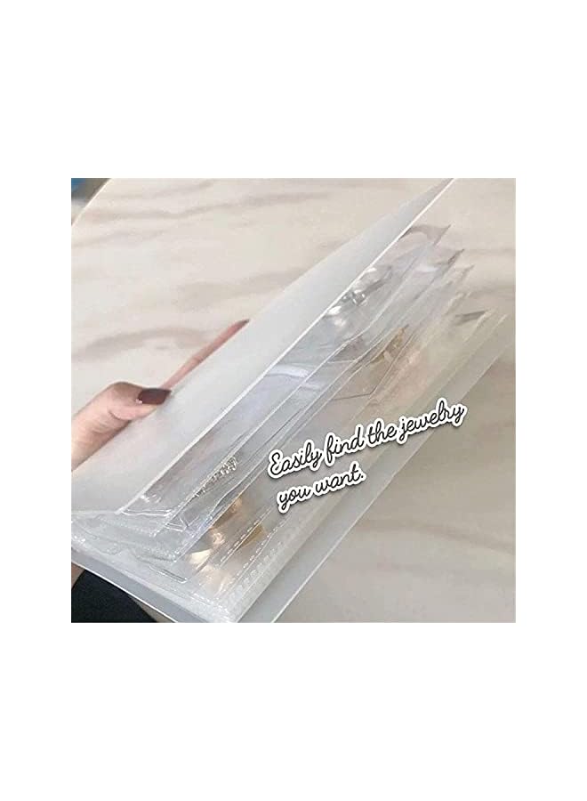 KASTWAVE Jewelry Storage Book, KASTWAVE Earring Organizer Storage Book Small Portable Travel, Anti Oxidation Jewelry Storage Organizer Bag (84 Grids +30pcs Jewelry Storage Bag) - Image 1