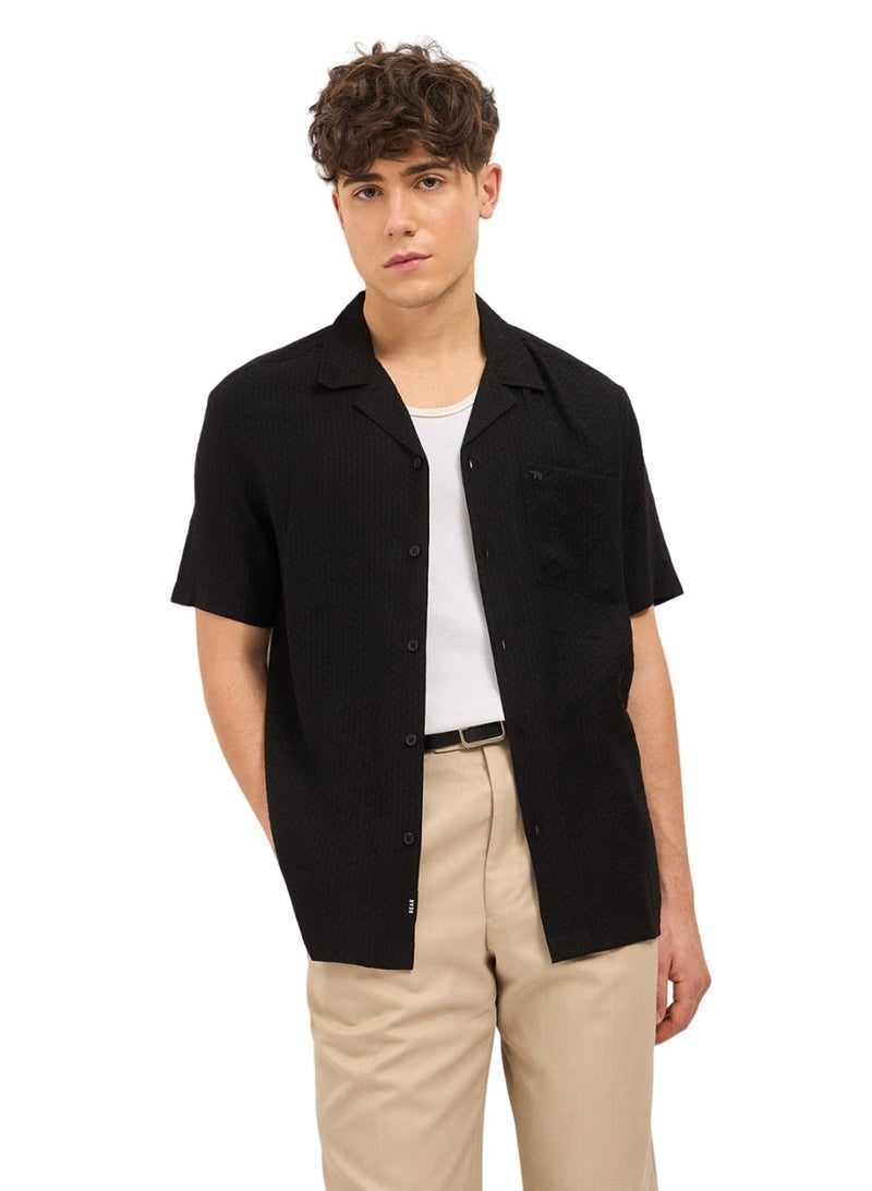 THE BEAR HOUSE Shirt for Men | Slim Fit, Short Sleeve, Casual & Formal Wear | Soft, Breathable Fabric for Office, Everyday, & All-Season Use in Classic & Trendy - Image 1