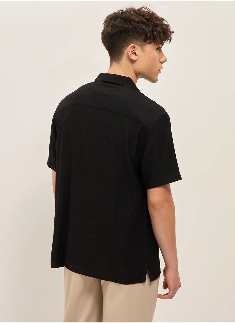 ذا بير هاوس Shirt for Men | Slim Fit, Short Sleeve, Casual & Formal Wear | Soft, Breathable Fabric for Office, Everyday, & All-Season Use in Classic & Trendy