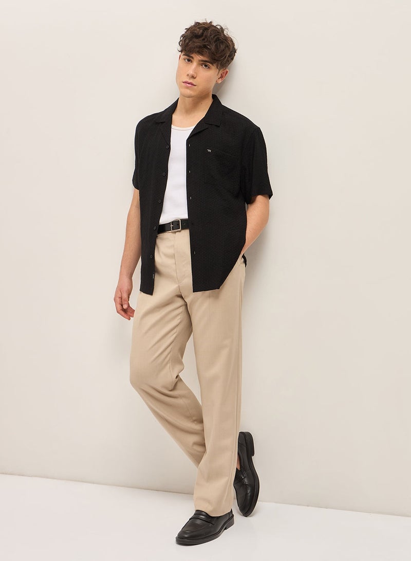 THE BEAR HOUSE Shirt for Men | Slim Fit, Short Sleeve, Casual & Formal Wear | Soft, Breathable Fabric for Office, Everyday, & All-Season Use in Classic & Trendy - Image 4