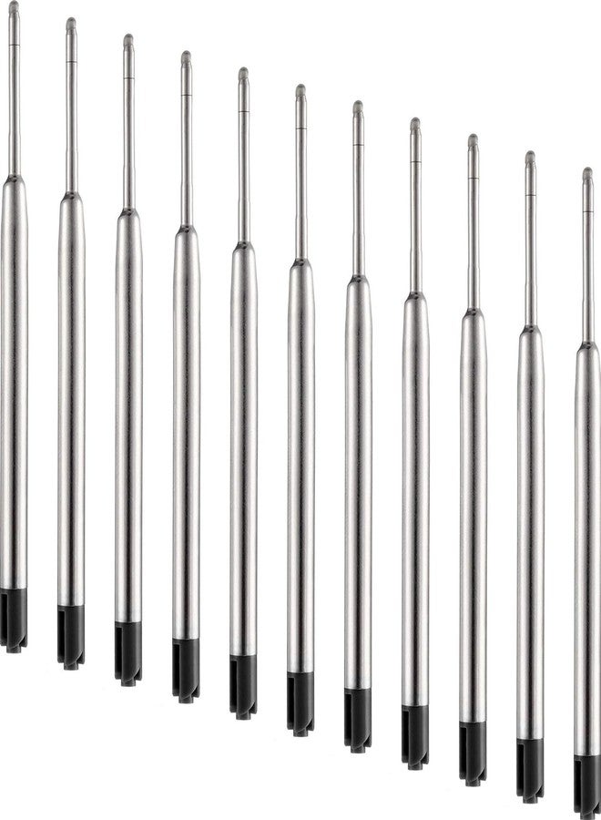 DunBong Pen Refills, Black Ink Refill Pack of 5, Replaceable Ballpoint Pen Refills, Medium Point Metal Refill (Black) - Image 4