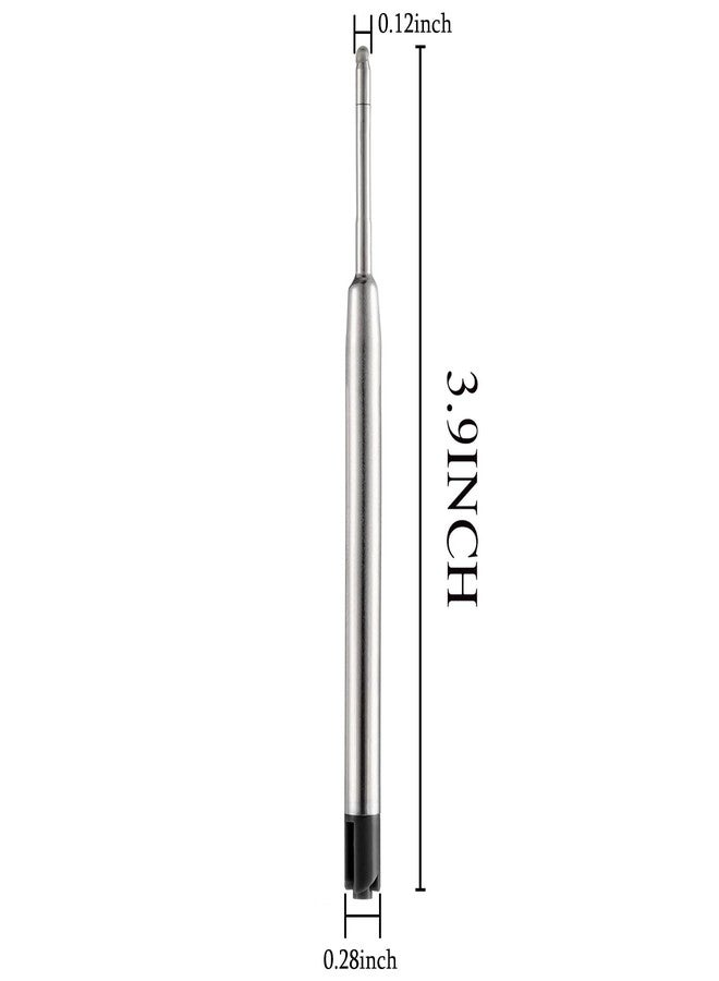 DunBong Pen Refills, Black Ink Refill Pack of 5, Replaceable Ballpoint Pen Refills, Medium Point Metal Refill (Black) - Image 3