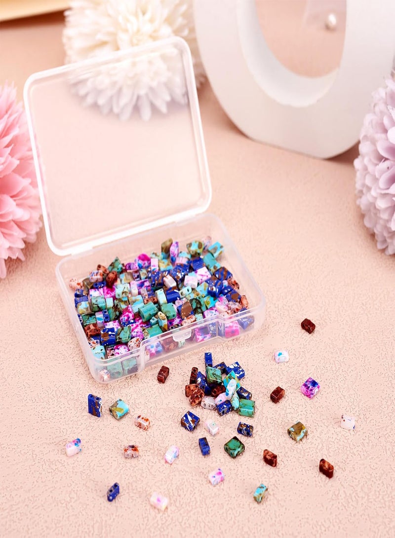 GGOOT Pandahall 180pcs Opaque Glass Tila Beads 9 Colors 2-Hole Square Rectangle Seed Beads for DIY Bracelet Pendant Necklace Earring Making  - Image 2