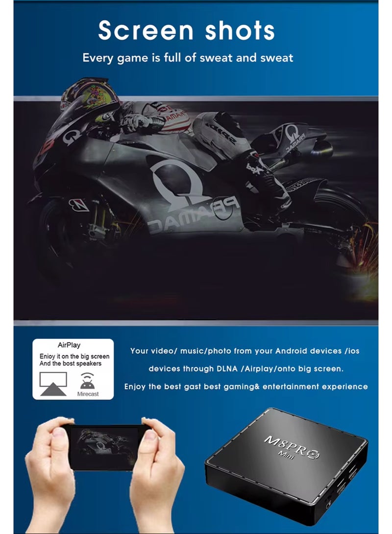 ELTRAZONE Mini Retro Game Console & Android 12 TV Box, 64GB Storage with 2 Wireless Gamepads - Image 4