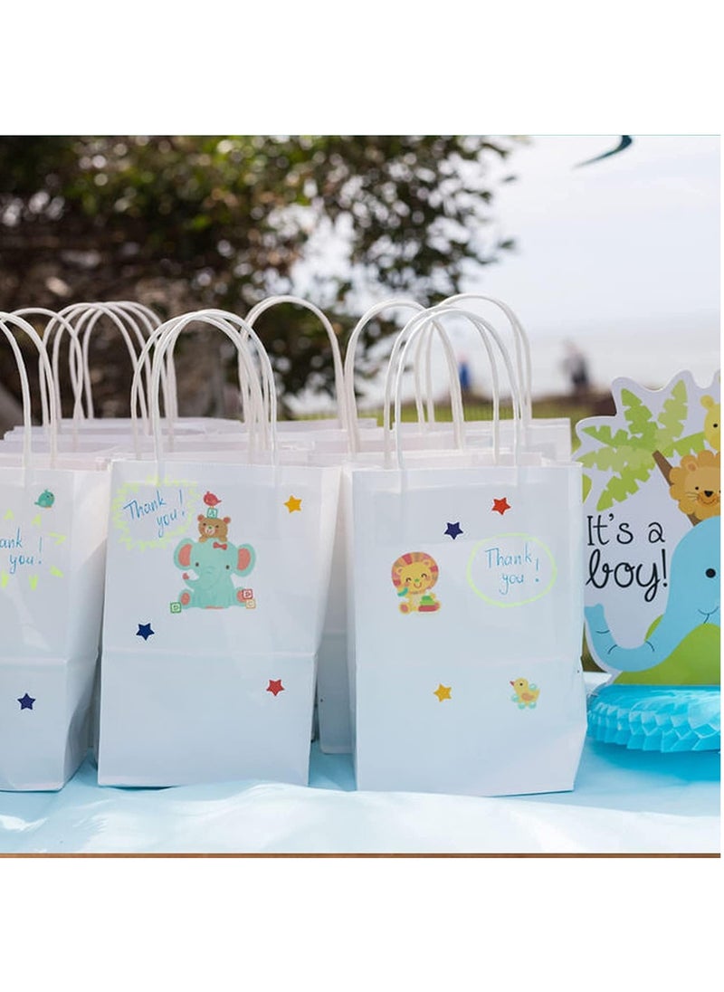 MARKQ 24 Bags Pink Paper bags with handles | 15 x 11 x 6 cm Small Kraft Gift bags for Birthday Party Favors, Weddings, Merchandise, Goodies, Baby Shower  - Image 5