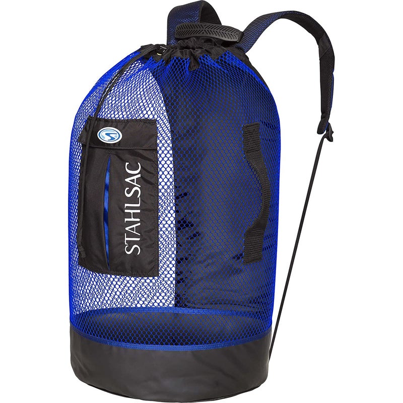 Stahlsac Panama Mesh Backpack: Convienent 103L size, ideal for dive gear, dry pockets, BLUE - Image 5
