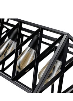 Next Life Retro Rectangle Pendant Light 4 Lamp Chandelier Ceiling Light Fixture For Bedroom,living room, corridor,kitchen,Restaurant And Cafe  - Image 3