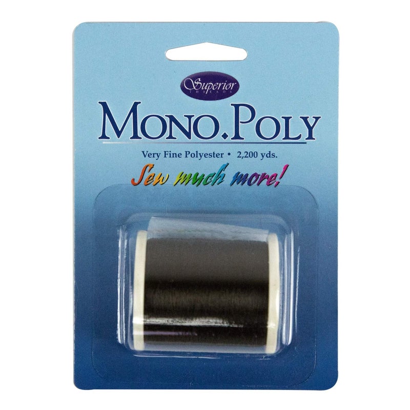 Superior Threads  Monopoly ReducedSheen Polyester Thread for Quilting and Invisible Applique Smoke 2200 Yds