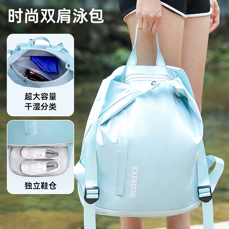 Summer Swimming Bag Portable Dry And Wet Separation Sports Fitness Men'S Storage Bag Beach Backpack - Image 4