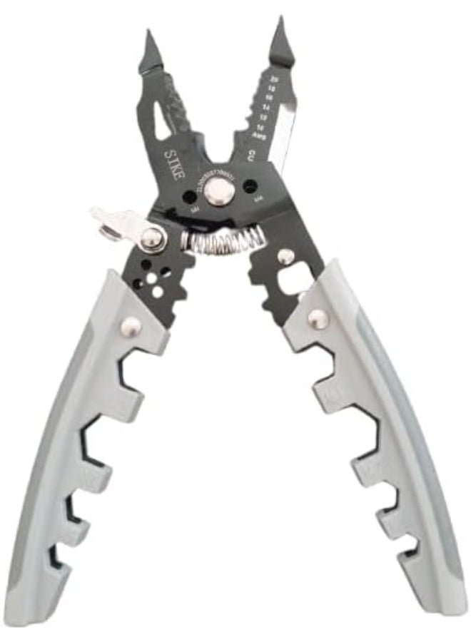 My souq store :3-in-1 Wire Stripping Pliers, Cutter, and Terminal Crimper with Safety Lock - Image 1