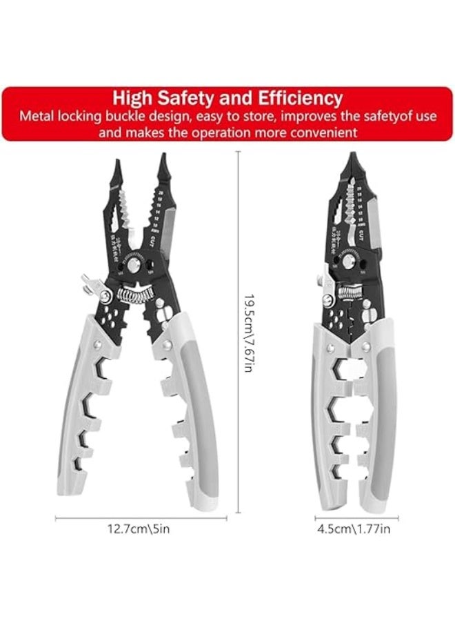 My souq store :3-in-1 Wire Stripping Pliers, Cutter, and Terminal Crimper with Safety Lock - Image 4