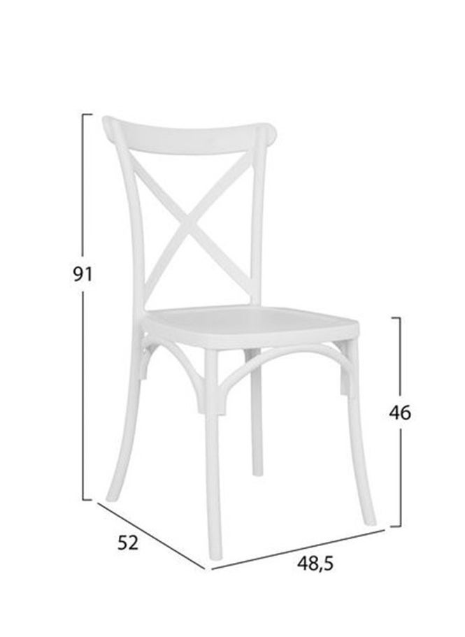 Dining Chair Luxurious - In White Plastic Chair