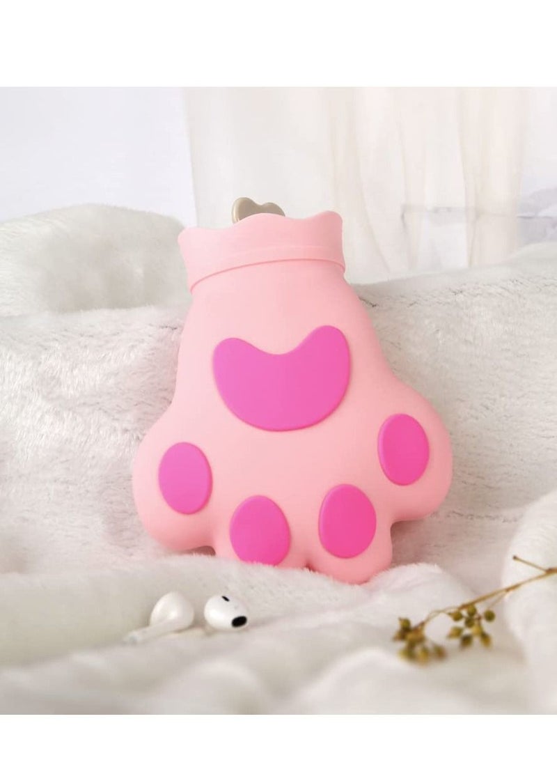 Excefore Hot Water Bottle with Cover, Cat's Claw Shaped, Rubber - Heat Therapy Cold Therapy for Cramps, Pain Relief, Arthritis, Menstrual Cramps,Aches and Pains,Gifts Women Men,350ML (Pink) - Image 4