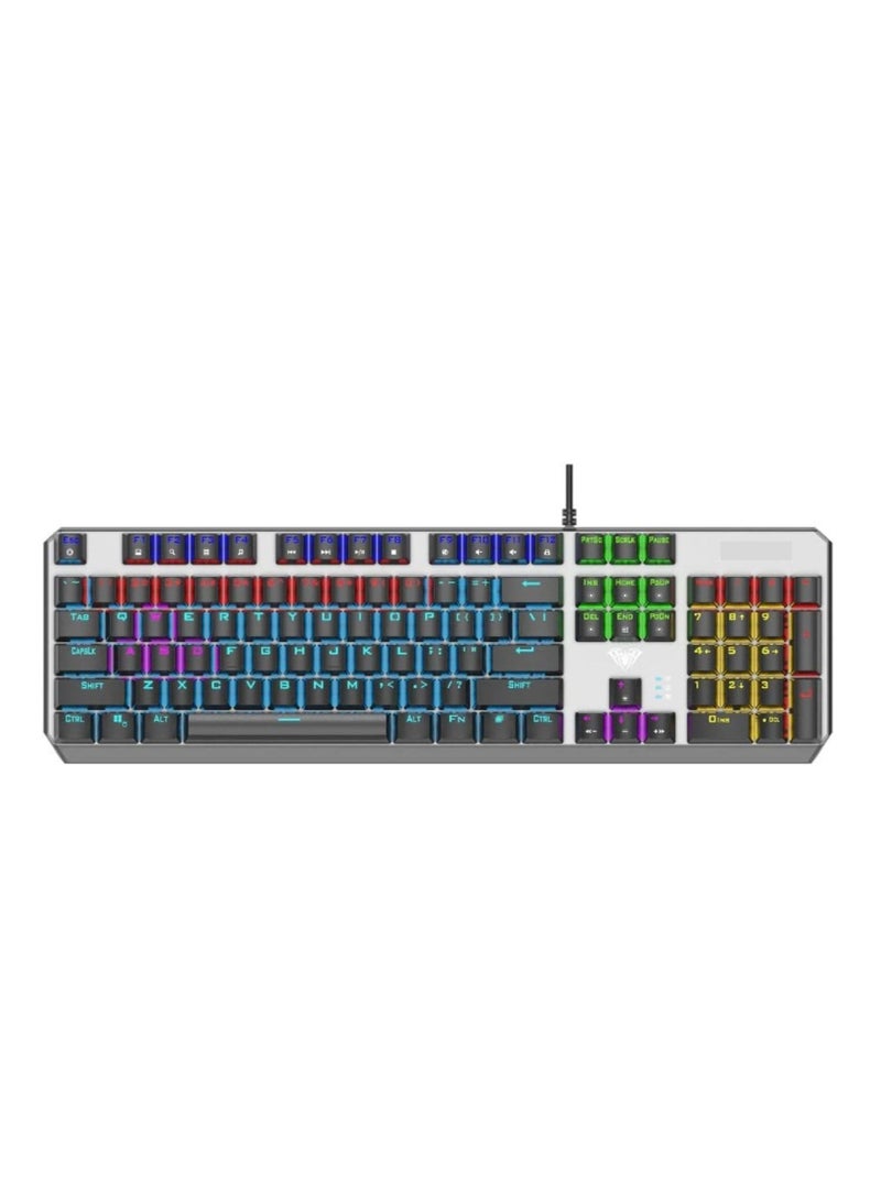 AULA F2066-II PC Portable Mechanical Keyboard, 104 Full Keys Gaming Wired RGB Keyboard for Gamers - Image 1