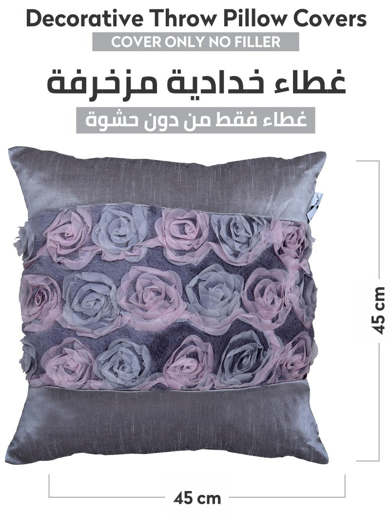 Donetella Cushion Cover,45X45 Cm (18X18 inch) 1-Pcs Decorative Throw Pillowcases Without Filler With Beautiful Abstract Art For Sofa Bed Living Room And Couch, Comet  - Image 4