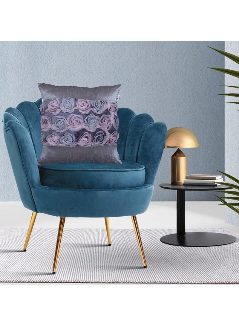 Donetella Cushion Cover,45X45 Cm (18X18 inch) 1-Pcs Decorative Throw Pillowcases Without Filler With Beautiful Abstract Art For Sofa Bed Living Room And Couch, Comet  - Image 2