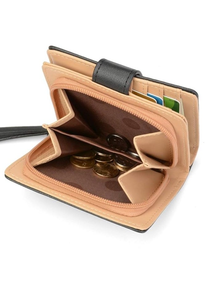 INOVERA (LABEL) Women's Rose Gold Vegan Leather Leaf Bi-fold Card Coin Holder Small Wallet  - Image 4