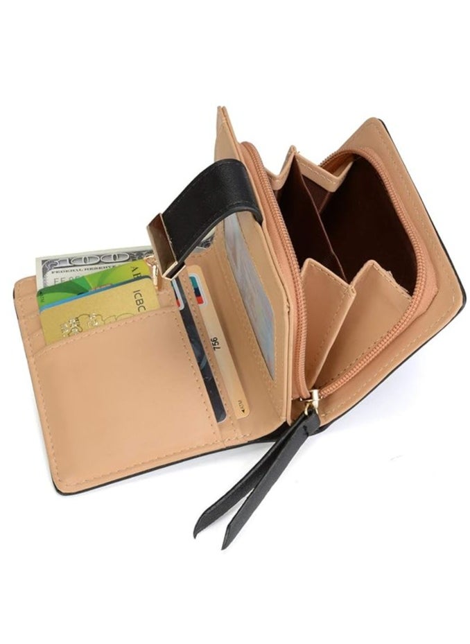 INOVERA (LABEL) Women's Rose Gold Vegan Leather Leaf Bi-fold Card Coin Holder Small Wallet  - Image 5