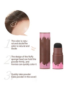 Heyxi Mist Conccaler Hairline Repair Stick, Natural Black Shade Hairline Powder,Shadow Sponge Pen Waterproof Hair Root Concealer For Thinning Hair Root Touch-Up (01#)  - Image 3