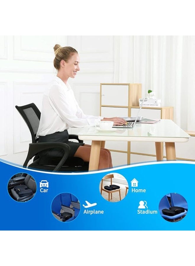 kunshao Lumbar Support Seat Cushion - Ergonomic Memory Foam Back Support for Pain Relief, Posture Correction & Comfort - Orthopedic Chair Cushion for Office Chairs, Car Seat & Home Use - Image 4