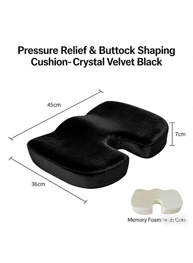 kunshao Lumbar Support Seat Cushion - Ergonomic Memory Foam Back Support for Pain Relief, Posture Correction & Comfort - Orthopedic Chair Cushion for Office Chairs, Car Seat & Home Use - Image 2