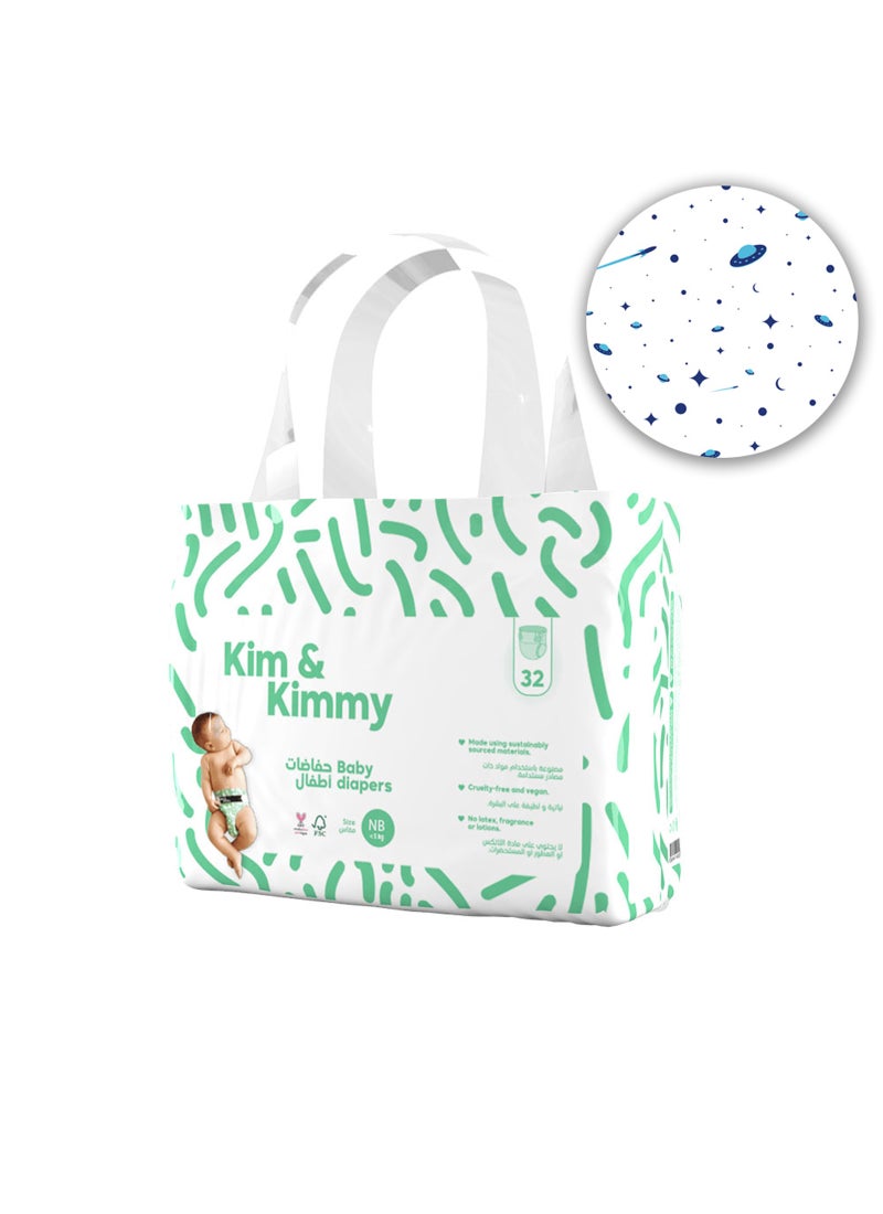 Kim & Kimmy New Born Diapers Up To 5Kg 32 Diapers - Image 4