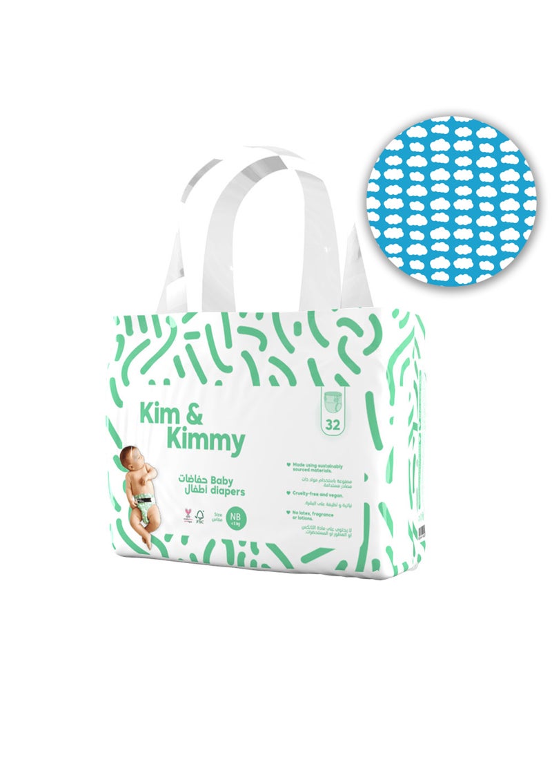 Kim & Kimmy New Born Diapers Up To 5Kg 32 Diapers - Image 3