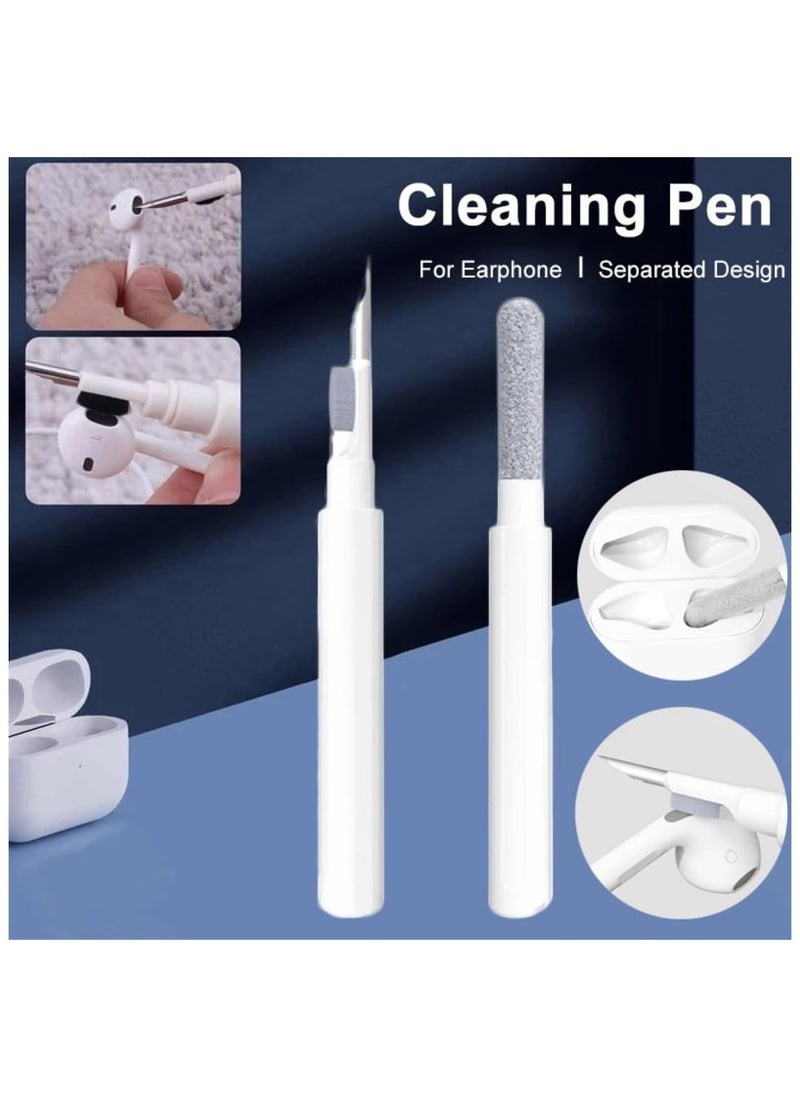 HaHaHai - 6 In 1 Cleaner Kit for Airpods, Multi-function Cleaning Pen with Soft Brush, Suitable for Earphone, Ipod, iPhone, Ipad, Cleaning Tools(White) - Image 1