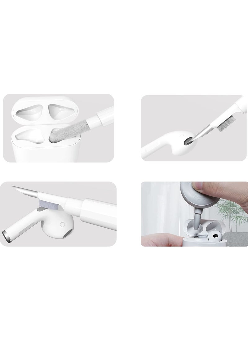 HaHaHai - 6 In 1 Cleaner Kit for Airpods, Multi-function Cleaning Pen with Soft Brush, Suitable for Earphone, Ipod, iPhone, Ipad, Cleaning Tools(White) - Image 1