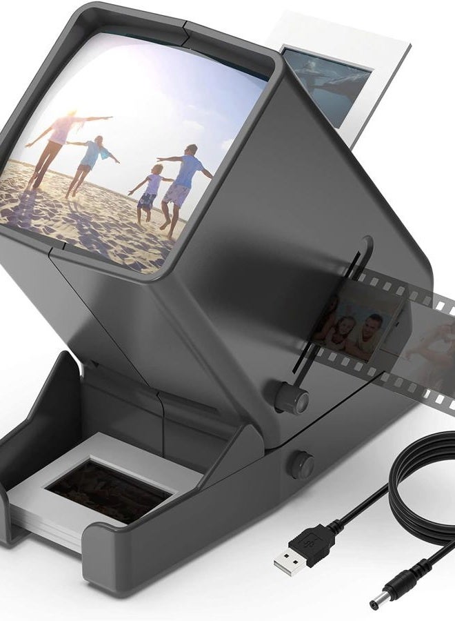 DIGITNOW !35mm Slide and Film Viewer, 3X Magnification LED Lighted Illuminated Viewing,USB Powered/Battery Operation-for 35mm Slides & Positive Film Negatives(4AA Batteries Included) - Image 1