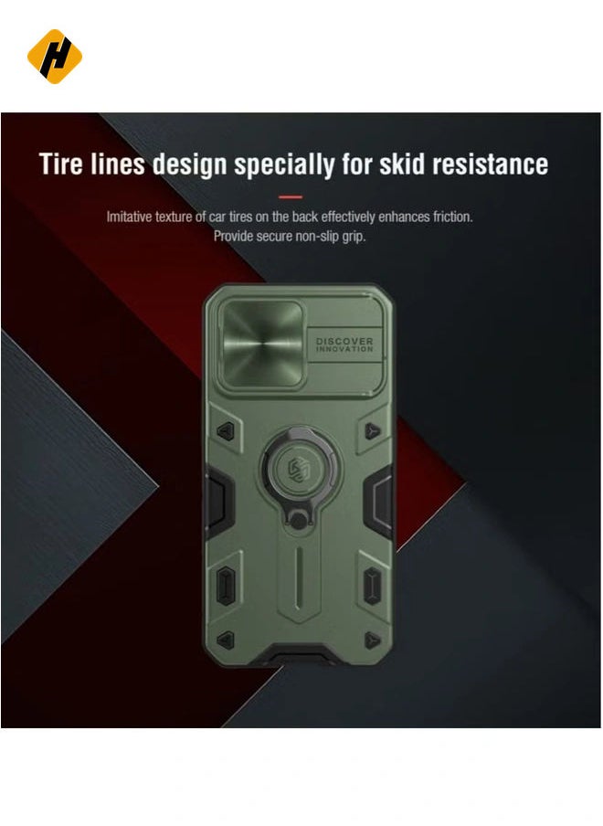 HuHa Nillkin CamShield Armor Case Hard Back Cover for Apple iPhone13 6.1 inch Dark Green  - Image 2