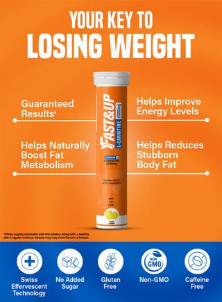 FAST&UP Carnitine - Weight Loss - 20 Effervescent Tablets, Lemon Flavour |  Best Price Bahrain