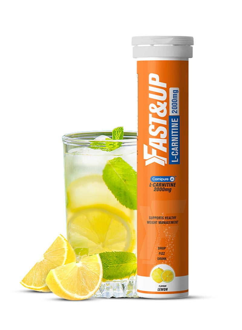 FAST&UP Carnitine - Weight Loss - 20 Effervescent Tablets, Lemon Flavour - Image 1