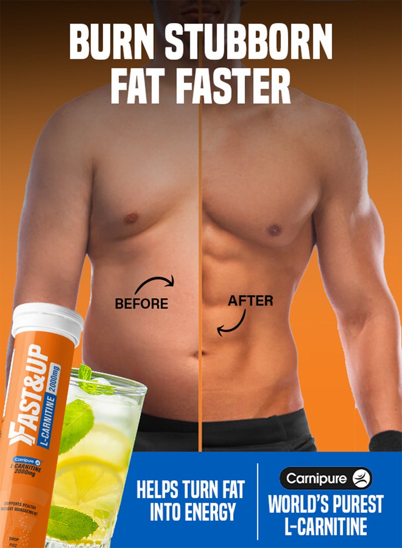 FAST&UP Carnitine - Weight Loss - 20 Effervescent Tablets, Lemon Flavour - Image 5