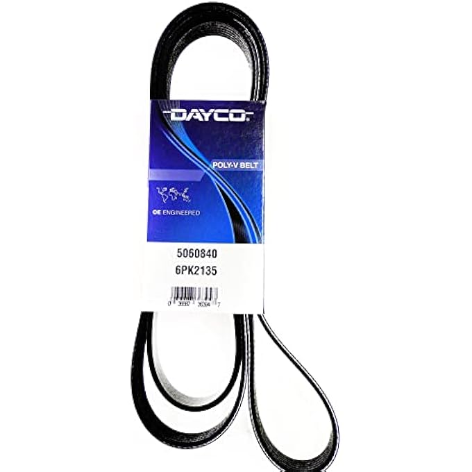 DAYCO 5060840 Serpentine 6Rib Belt With Overall Length Of 84 Inches Black - Image 1