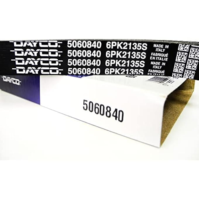 DAYCO 5060840 Serpentine 6Rib Belt With Overall Length Of 84 Inches Black - Image 2