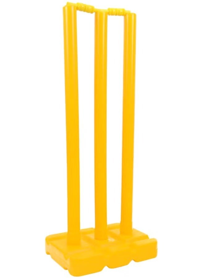 Cricket Plastic Stumps With Base And Bails 28inch - Image 1