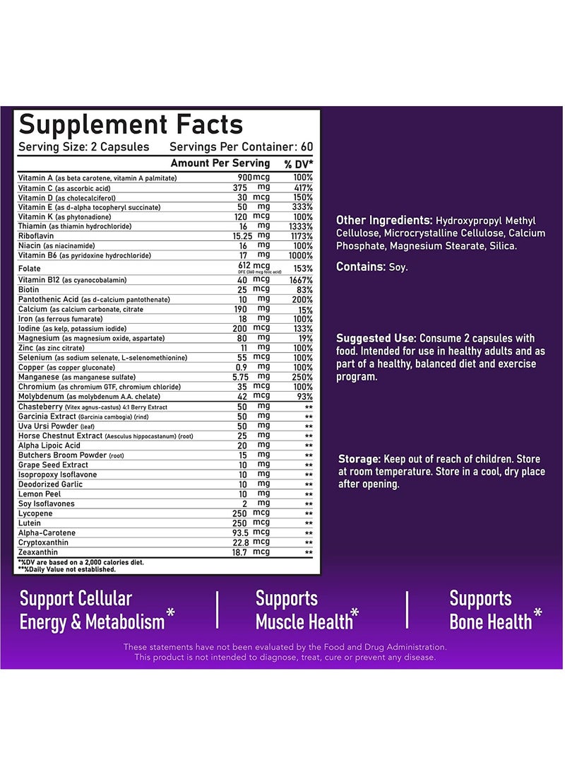 NBL Natural - Women's Multivitamin and Multimineral for Active Women 120 Capsules 120 Capsules - Image 1