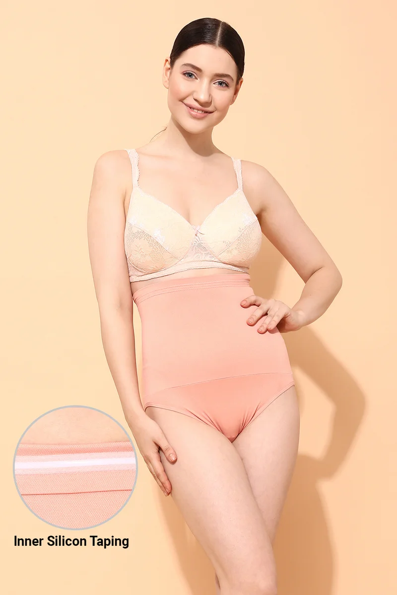 كلوفيا Clovia High Waist Tummy Tucker in Peach Colour